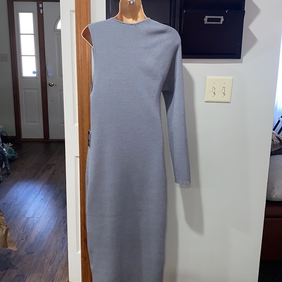 EXPRESS Ribbed Slit Dress - Picture 2 of 3